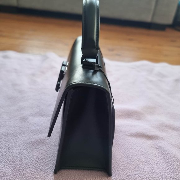 OFF-WHITE Jitney 1.4 Printed Leather Tote Bag in Black - Picture 7 of 9